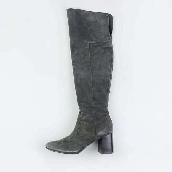 ⚡️SOLD⚡️ frye the clara grey suede over the knee heeled boots - size 9.5 - Picture 7 of 11